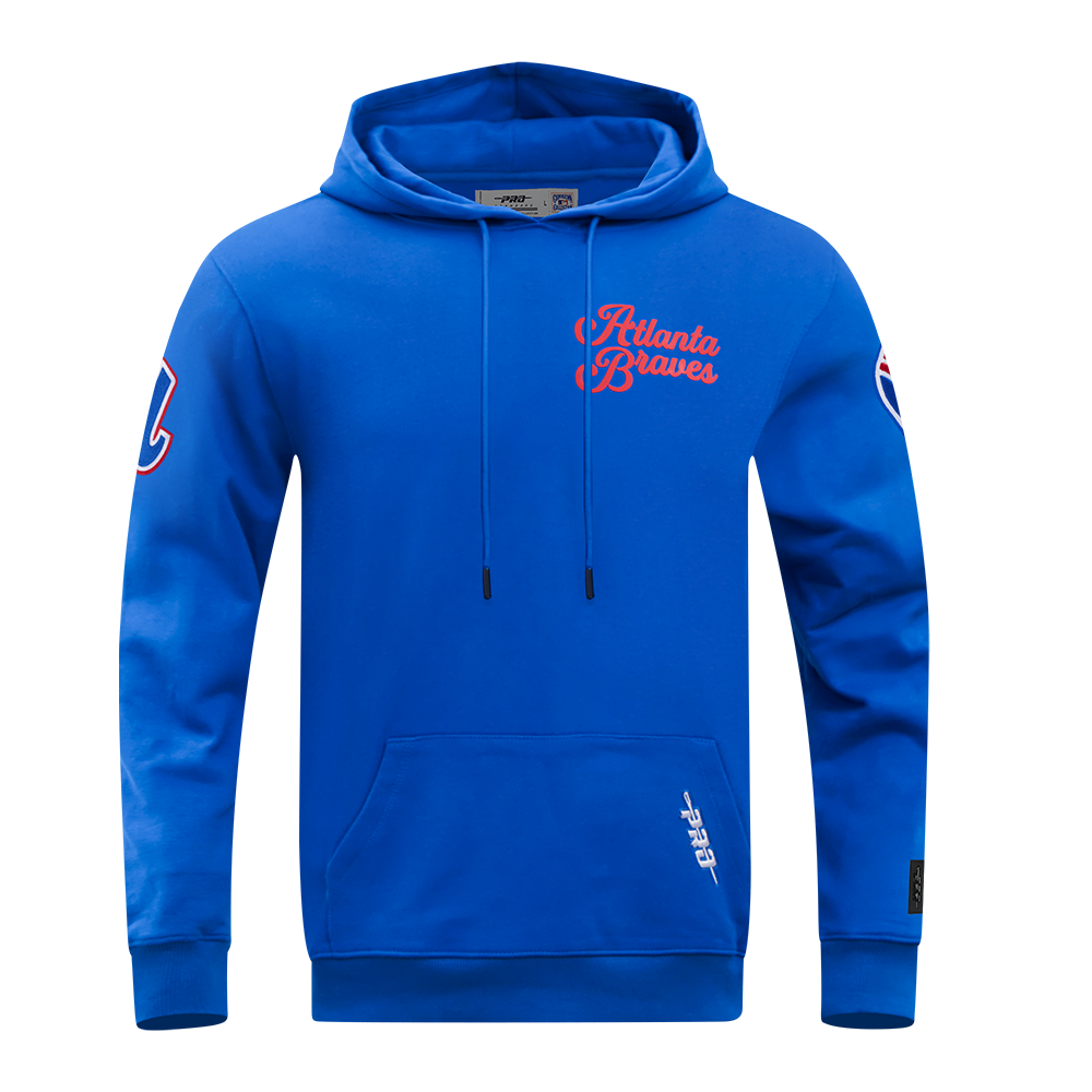 MLB ATLANTA BRAVES SOUVENIR MEN'S FLC PO HOODIE (ROYAL BLUE)