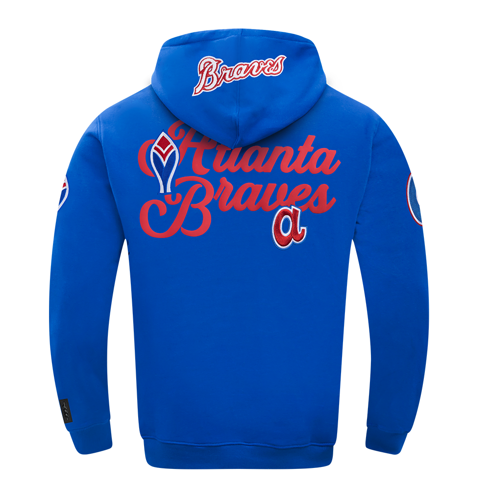 MLB ATLANTA BRAVES SOUVENIR MEN'S FLC PO HOODIE (ROYAL BLUE)