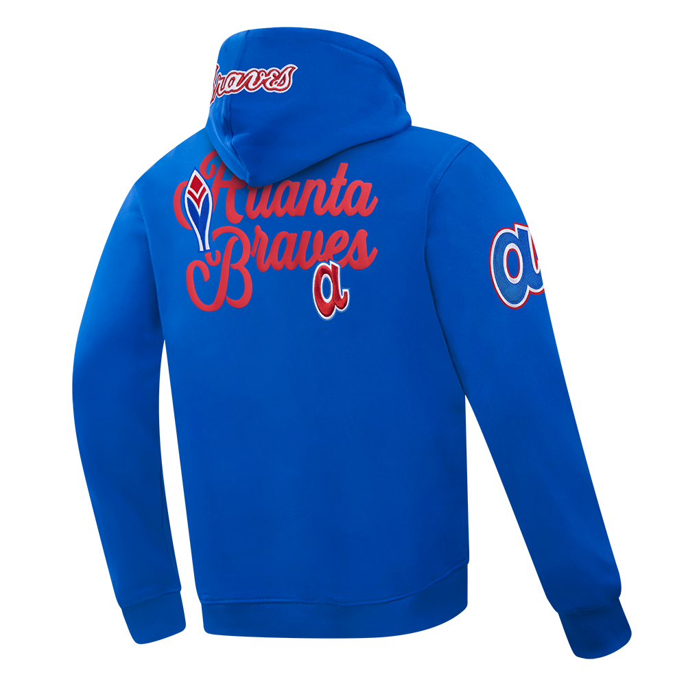 MLB ATLANTA BRAVES SOUVENIR MEN'S FLC PO HOODIE (ROYAL BLUE)