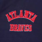 MLB ATLANTA BRAVES CLASSIC WIND SUIT MEN'S WOVEN FZ PO HOODIE (MIDNIGHT NAVY)