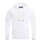 MLB ATLANTA BRAVES WHITE OUT CHANDAIL À CAPUCHON EN MAILLE DOUBLE POUR HOMME (BLANC)