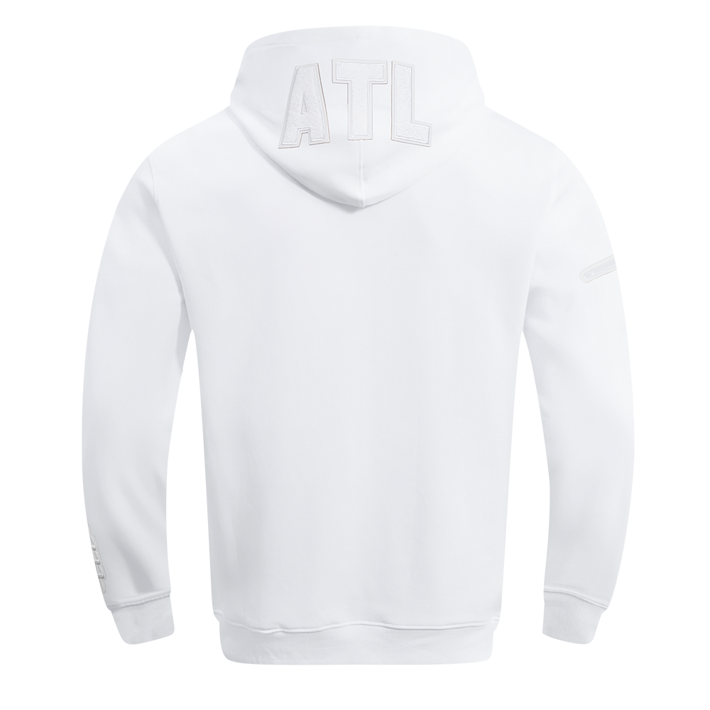 MLB ATLANTA BRAVES WHITE OUT CHANDAIL À CAPUCHON EN MAILLE DOUBLE POUR HOMME (BLANC)