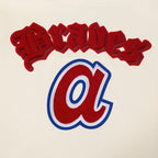 MLB ATLANTA BRAVES BEST OF MEN'S DROP SHOULDER FLC PO HOODIE (EGGSHELL)