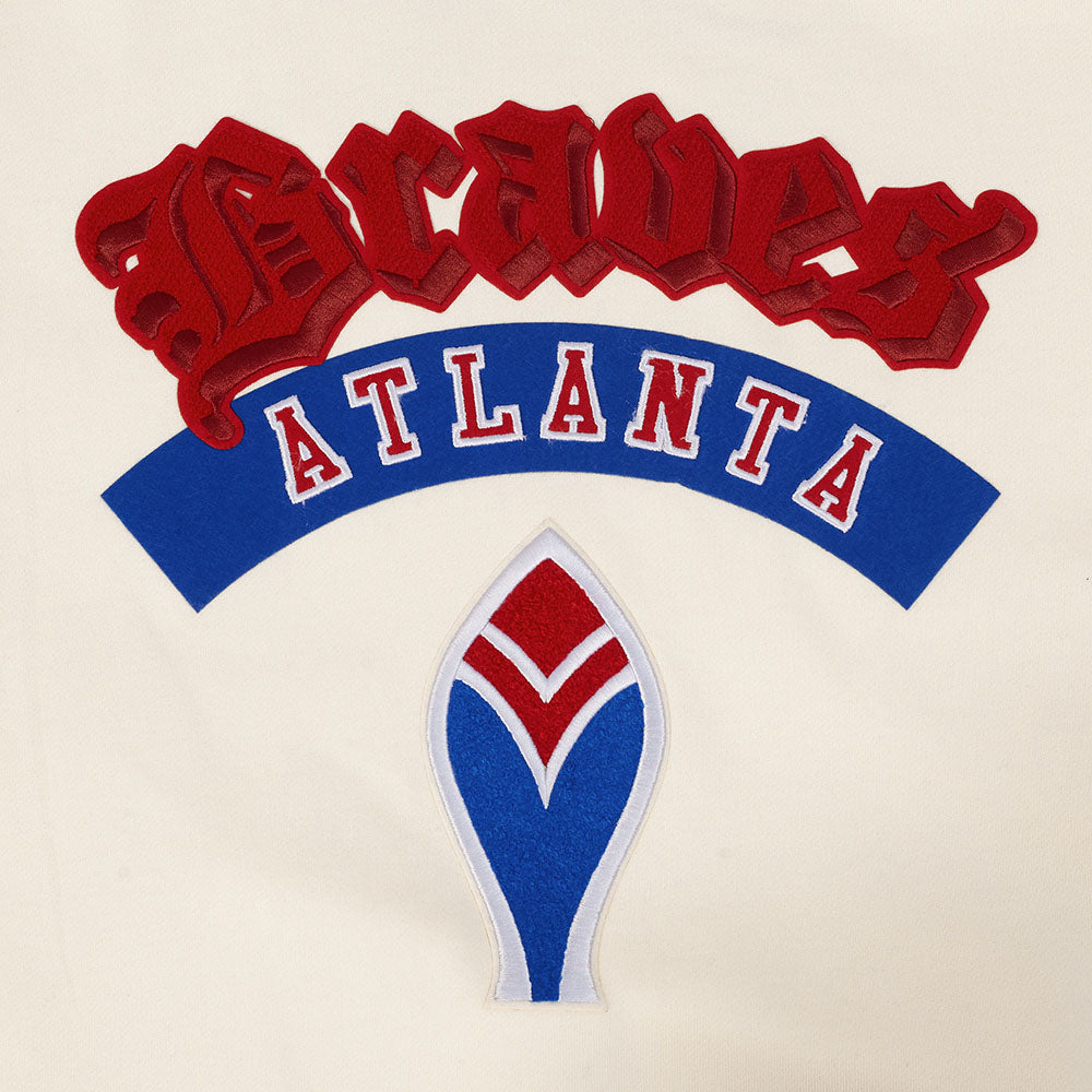 MLB ATLANTA BRAVES BEST OF MEN'S DROP SHOULDER FLC PO HOODIE (EGGSHELL)