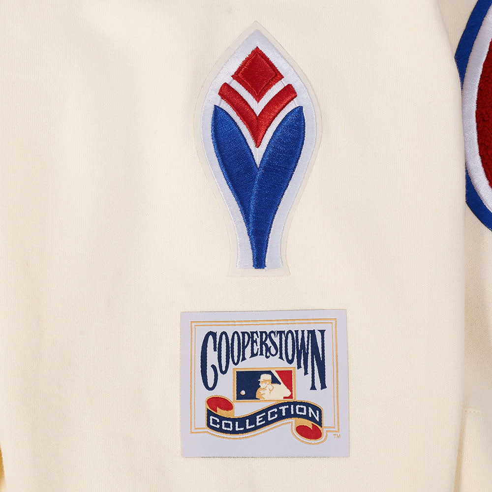 MLB ATLANTA BRAVES BEST OF MEN'S DROP SHOULDER FLC PO HOODIE (EGGSHELL)