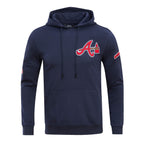 MLB ATLANTA BRAVES CLASSIC CHENILLE MEN'S PULLOVER HOODIE (MIDNIGHT NAVY)
