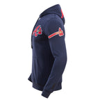 MLB ATLANTA BRAVES CLASSIC CHENILLE MEN'S PULLOVER HOODIE (MIDNIGHT NAVY)