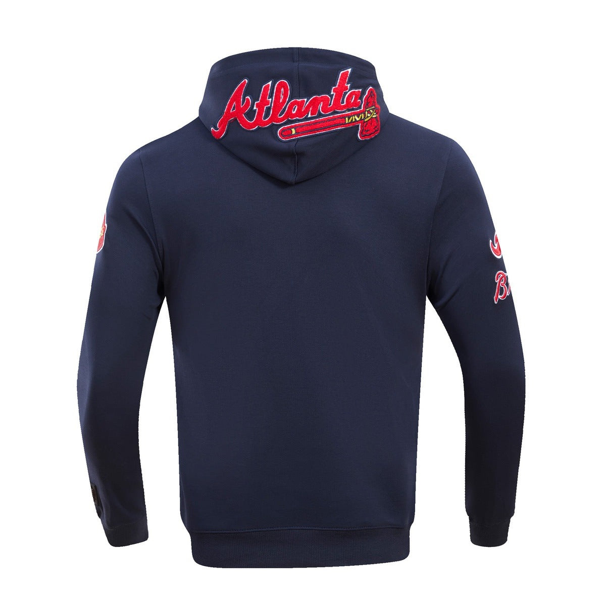 MLB ATLANTA BRAVES CLASSIC CHENILLE MEN'S PULLOVER HOODIE (MIDNIGHT NAVY)