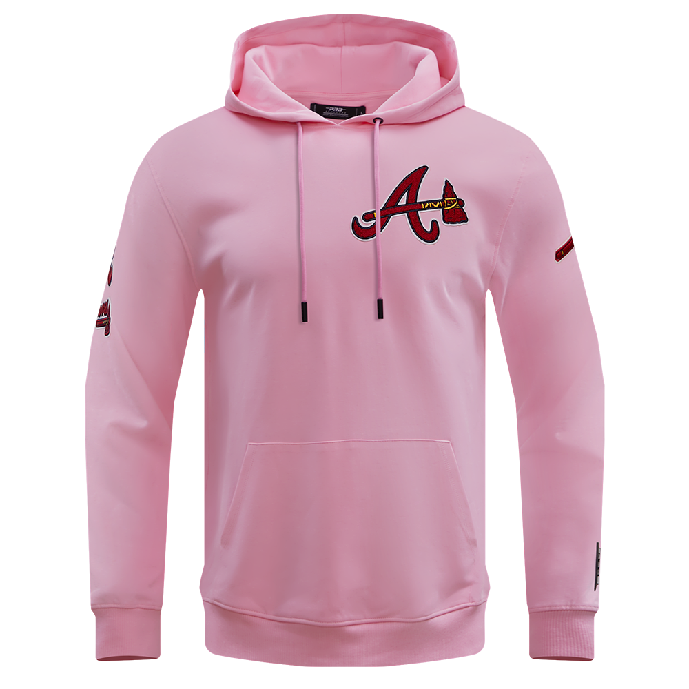 MLB ATLANTA BRAVES CLASSIC CHENILLE CHANDAIL À CAPUCHON POUR HOMME (ROSE)