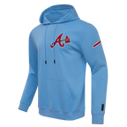 MLB ATLANTA BRAVES CLASSIC CHENILLE MEN'S PULLOVER HOODIE (UNIVERSITY BLUE)