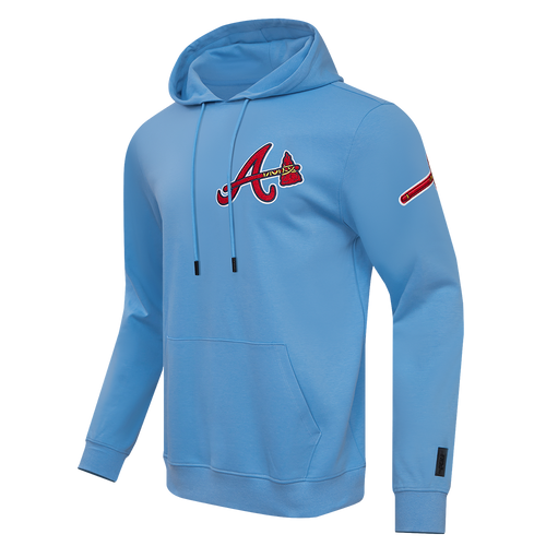 MLB ATLANTA BRAVES CLASSIC CHENILLE MEN'S PULLOVER HOODIE (UNIVERSITY BLUE)