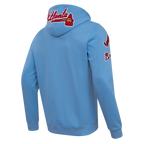 MLB ATLANTA BRAVES CLASSIC CHENILLE MEN'S PULLOVER HOODIE (UNIVERSITY BLUE)
