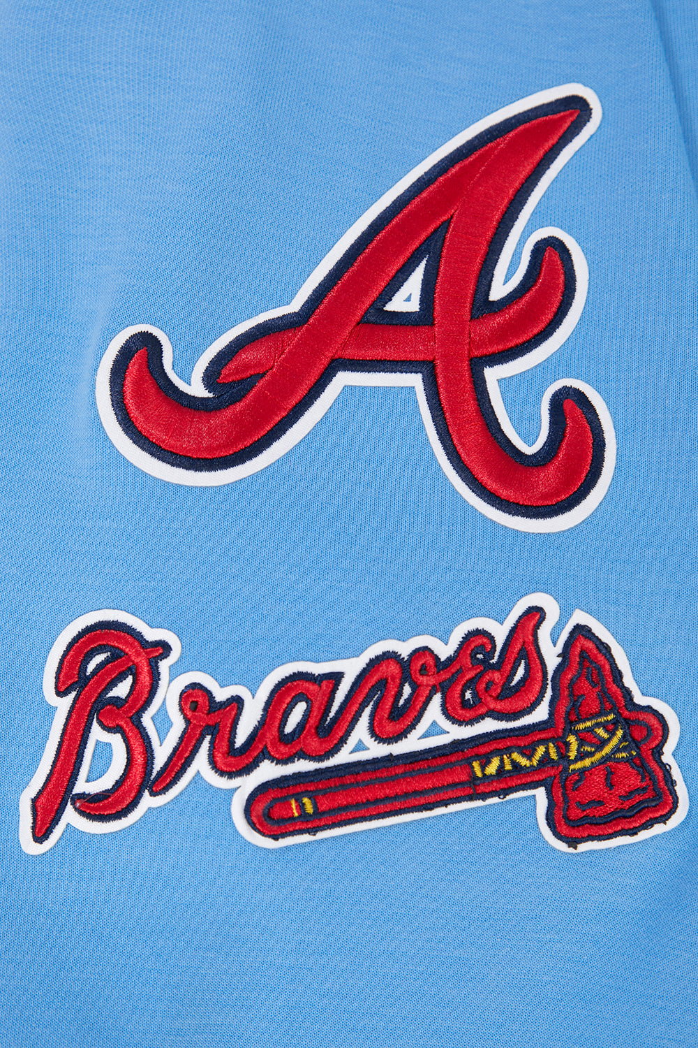 MLB ATLANTA BRAVES CLASSIC CHENILLE MEN'S PULLOVER HOODIE (UNIVERSITY BLUE)