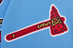 MLB ATLANTA BRAVES CLASSIC CHENILLE MEN'S PULLOVER HOODIE (UNIVERSITY BLUE)