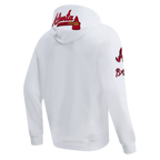 MLB ATLANTA BRAVES CLASSIC CHENILLE CHANDAIL À CAPUCHON POUR HOMME (BLANC)