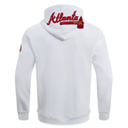 MLB ATLANTA BRAVES CLASSIC CHENILLE CHANDAIL À CAPUCHON POUR HOMME (BLANC)
