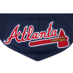 MLB ATLANTA BRAVES CLASSIC CHENILLE MEN'S DK PO HOODIE (MIDNIGHT NAVY)