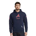 MLB ATLANTA BRAVES CLASSIC CHENILLE MEN'S DK PO HOODIE (MIDNIGHT NAVY)