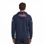 MLB ATLANTA BRAVES CLASSIC CHENILLE MEN'S DK PO HOODIE (MIDNIGHT NAVY)