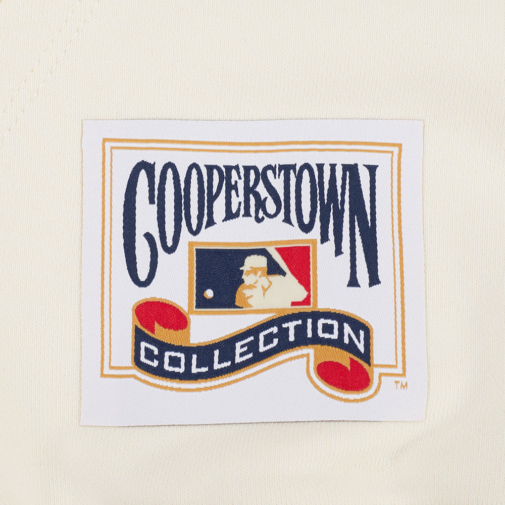 MLB ATLANTA BRAVES RETRO CLASSICS MEN'S RIB FLC PO HOODIE (EGGSHELL/ RED)