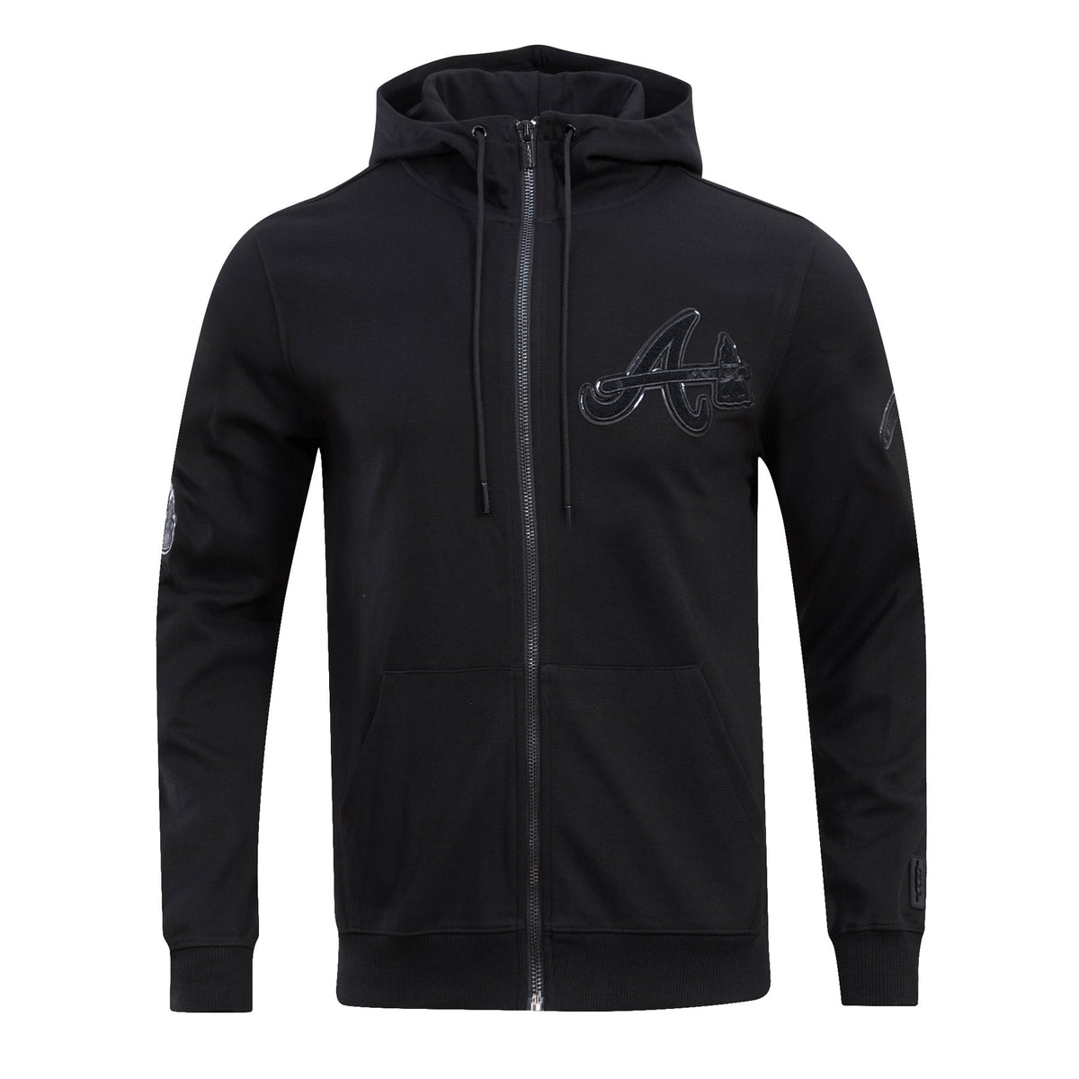 MLB ATLANTA BRAVES TRIPLE BLACK ZIPPER HOODIE  (BLACK)