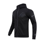 MLB ATLANTA BRAVES TRIPLE BLACK ZIPPER HOODIE  (BLACK)