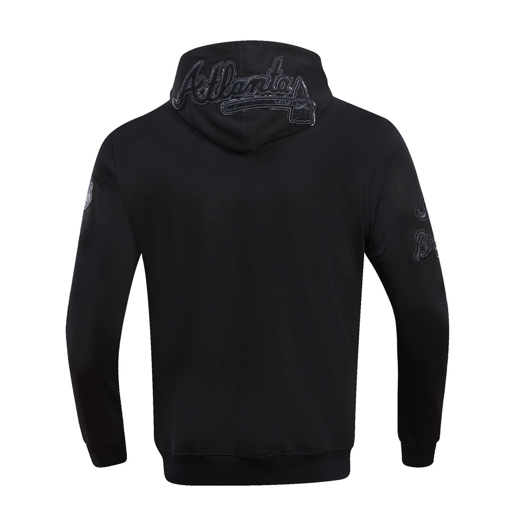 MLB ATLANTA BRAVES TRIPLE BLACK ZIPPER HOODIE  (BLACK)