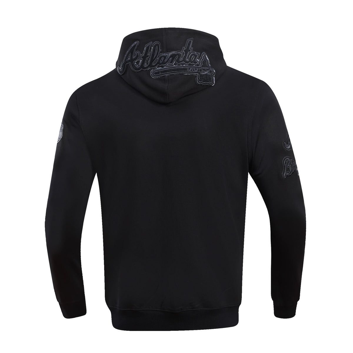 MLB ATLANTA BRAVES TRIPLE BLACK ZIPPER HOODIE  (BLACK)
