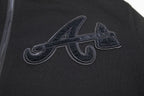 MLB ATLANTA BRAVES TRIPLE BLACK ZIPPER HOODIE  (BLACK)