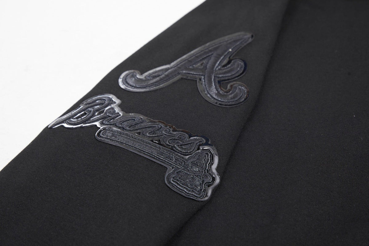 MLB ATLANTA BRAVES TRIPLE BLACK ZIPPER HOODIE  (BLACK)