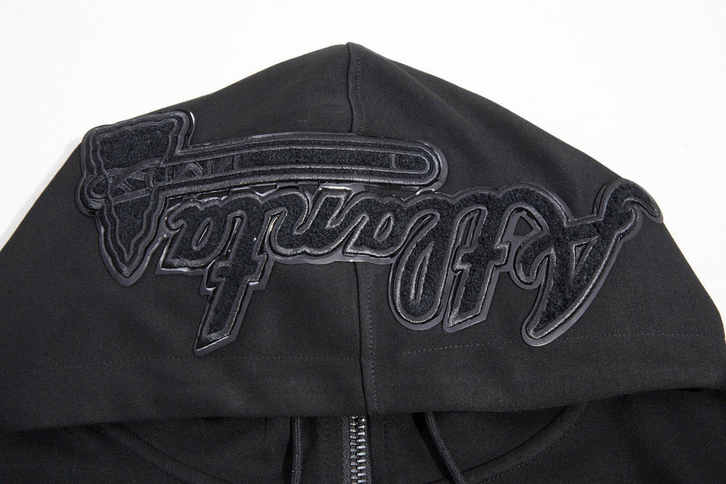 MLB ATLANTA BRAVES TRIPLE BLACK ZIPPER HOODIE  (BLACK)