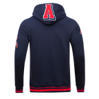 MLB ATLANTA BRAVES MASH UP MEN'S RIB FLC PO HOODIE (MIDNIGHT NAVY/RED/MIDNIGHT NAVY)