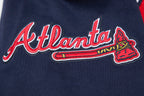 MLB ATLANTA BRAVES MASH UP MEN'S RIB FLC PO HOODIE (MIDNIGHT NAVY/RED/MIDNIGHT NAVY)