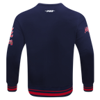 MLB ATLANTA BRAVES MASH UP MEN'S RIB FLC CREWNECK (MIDNIGHT NAVY/RED/MIDNIGHT NAVY)