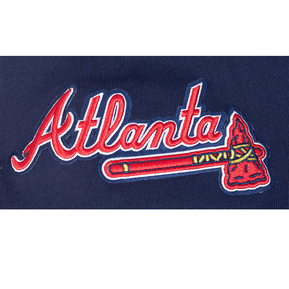MLB ATLANTA BRAVES MASH UP MEN'S RIB FLC CREWNECK (MIDNIGHT NAVY/RED/MIDNIGHT NAVY)