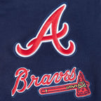 MLB ATLANTA BRAVES MASH UP MEN'S RIB FLC CREWNECK (MIDNIGHT NAVY/RED/MIDNIGHT NAVY)