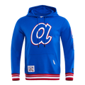 MLB ATLANTA BRAVES RETRO CLASSIC MEN'S PULLOVER HOODIE (ROYAL/RED)