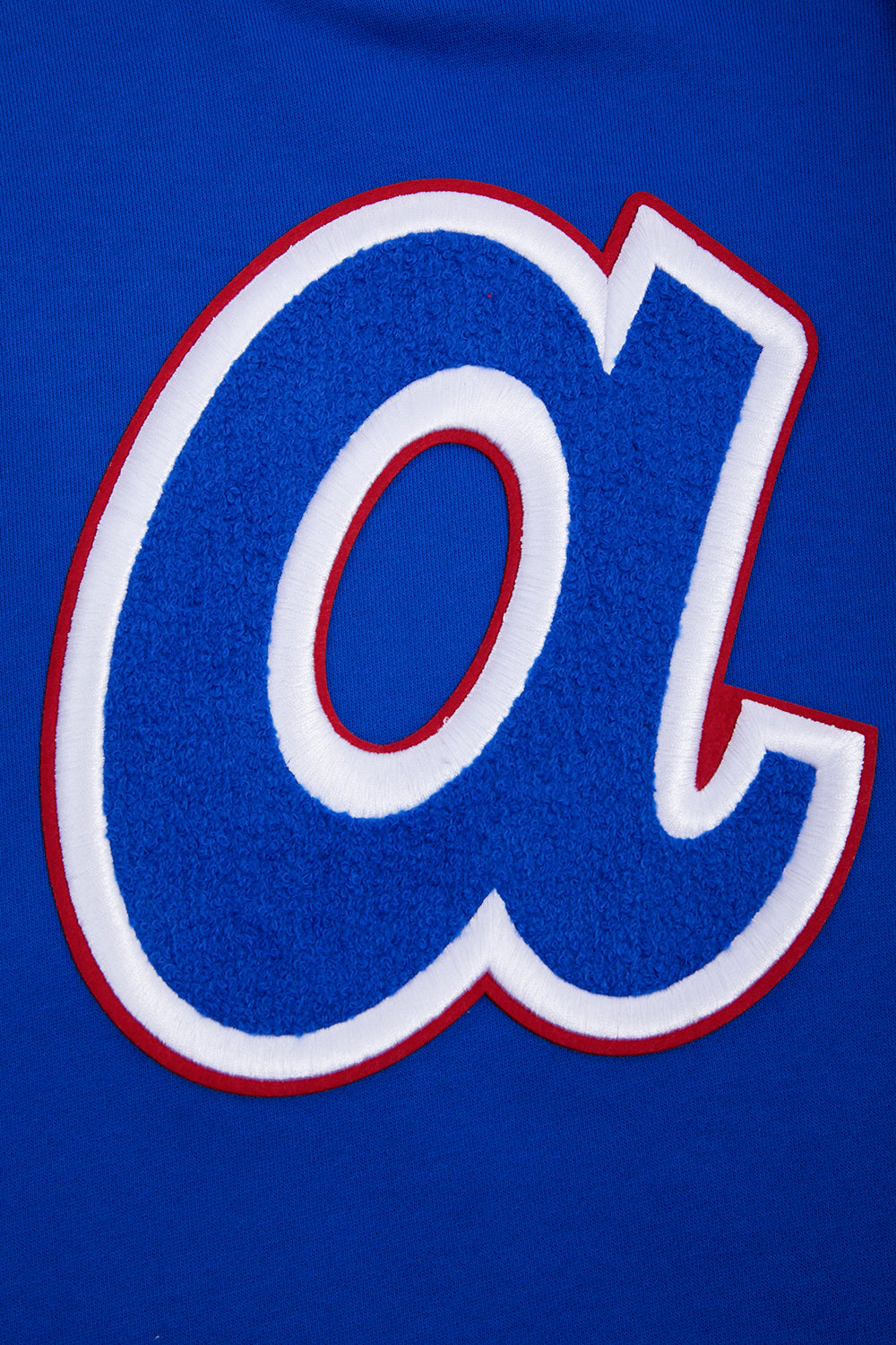MLB ATLANTA BRAVES RETRO CLASSIC MEN'S PULLOVER HOODIE (ROYAL/RED)