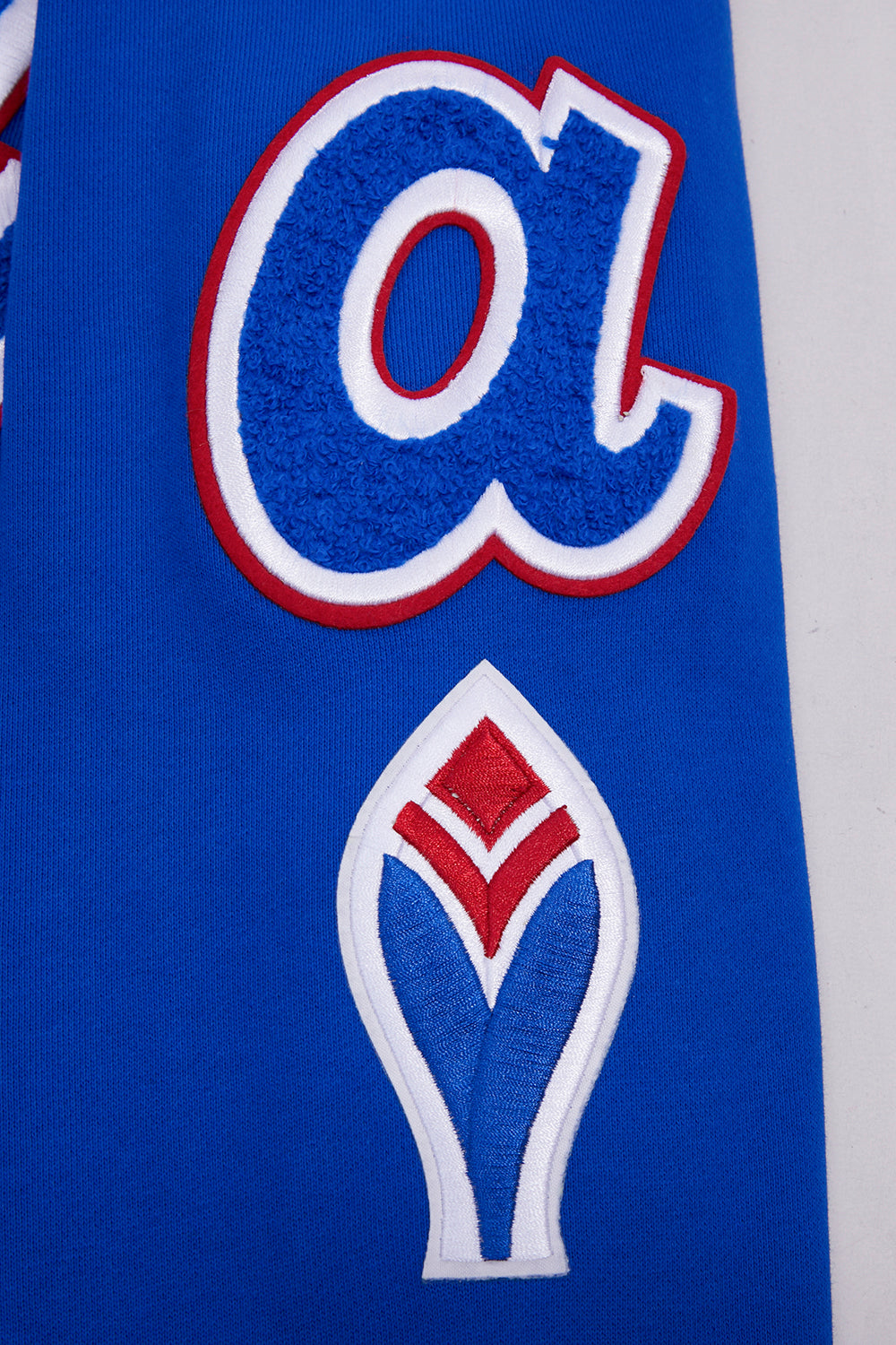 MLB ATLANTA BRAVES RETRO CLASSIC MEN'S PULLOVER HOODIE (ROYAL/RED)