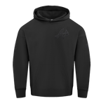 MLB ATLANTA BRAVES NEUTRAL DROP SHOULDER MEN'S PULLOVER HOODIE (BLACK)
