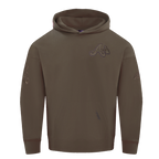 MLB ATLANTA BRAVES NEUTRAL MEN'S  DROP SHOULDER FLC PO HOODIE (DARK TAUPE)