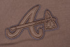 MLB ATLANTA BRAVES NEUTRAL MEN'S  DROP SHOULDER FLC PO HOODIE (DARK TAUPE)
