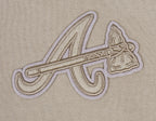 MLB ATLANTA BRAVES NEUTRAL CHANDAIL À CAPUCHON À ÉPAULES TOMBANTES POUR HOMME (TAUPE)