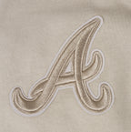 MLB ATLANTA BRAVES NEUTRAL CHANDAIL À CAPUCHON À ÉPAULES TOMBANTES POUR HOMME (TAUPE)