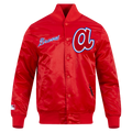 MLB ATLANTA BRAVES SOUVENIR MEN'S SATIN JACKET (RED)