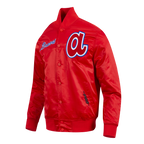 MLB ATLANTA BRAVES SOUVENIR MEN'S SATIN JACKET (RED)
