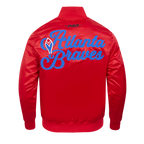 MLB ATLANTA BRAVES SOUVENIR MEN'S SATIN JACKET (RED)