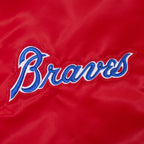 MLB ATLANTA BRAVES SOUVENIR MEN'S SATIN JACKET (RED)