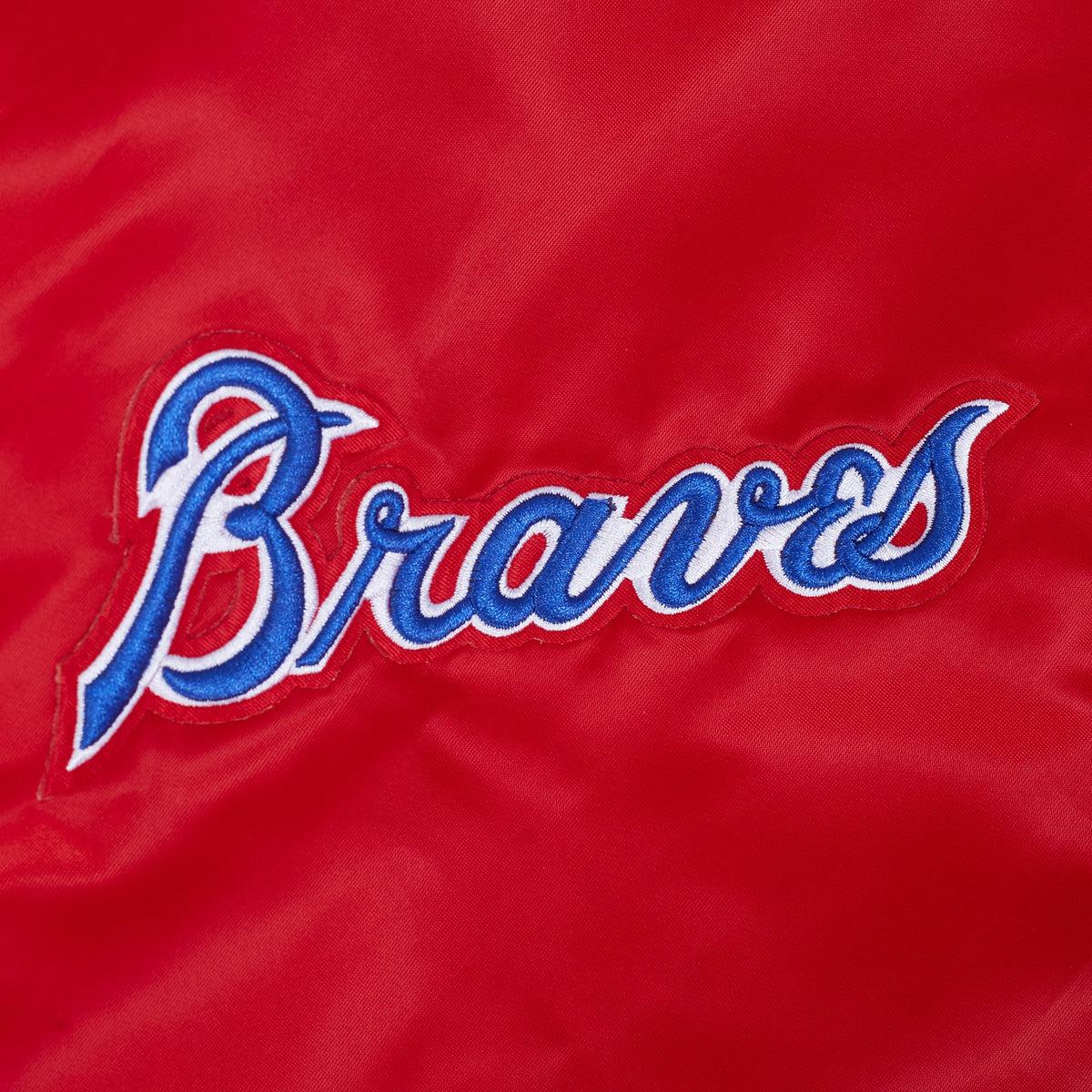 MLB ATLANTA BRAVES SOUVENIR MEN'S SATIN JACKET (RED)