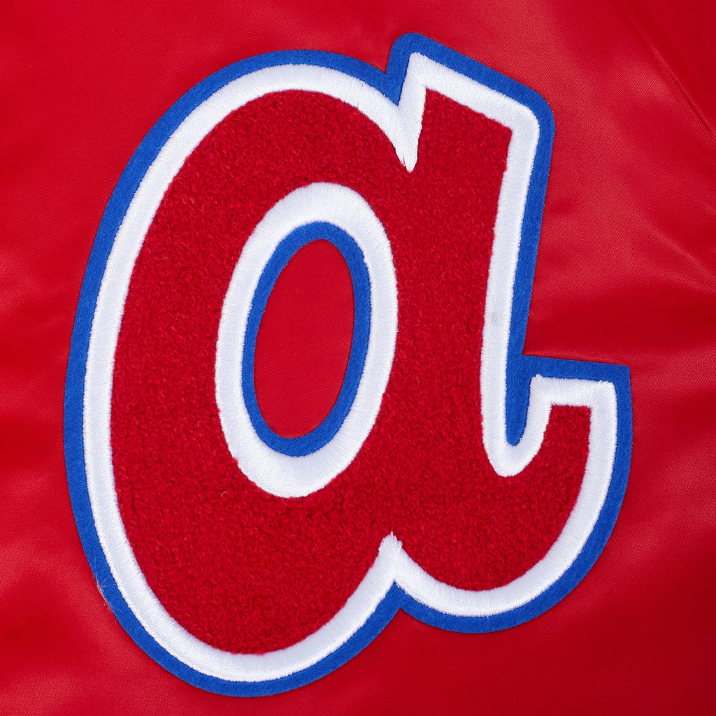 MLB ATLANTA BRAVES SOUVENIR MEN'S SATIN JACKET (RED)